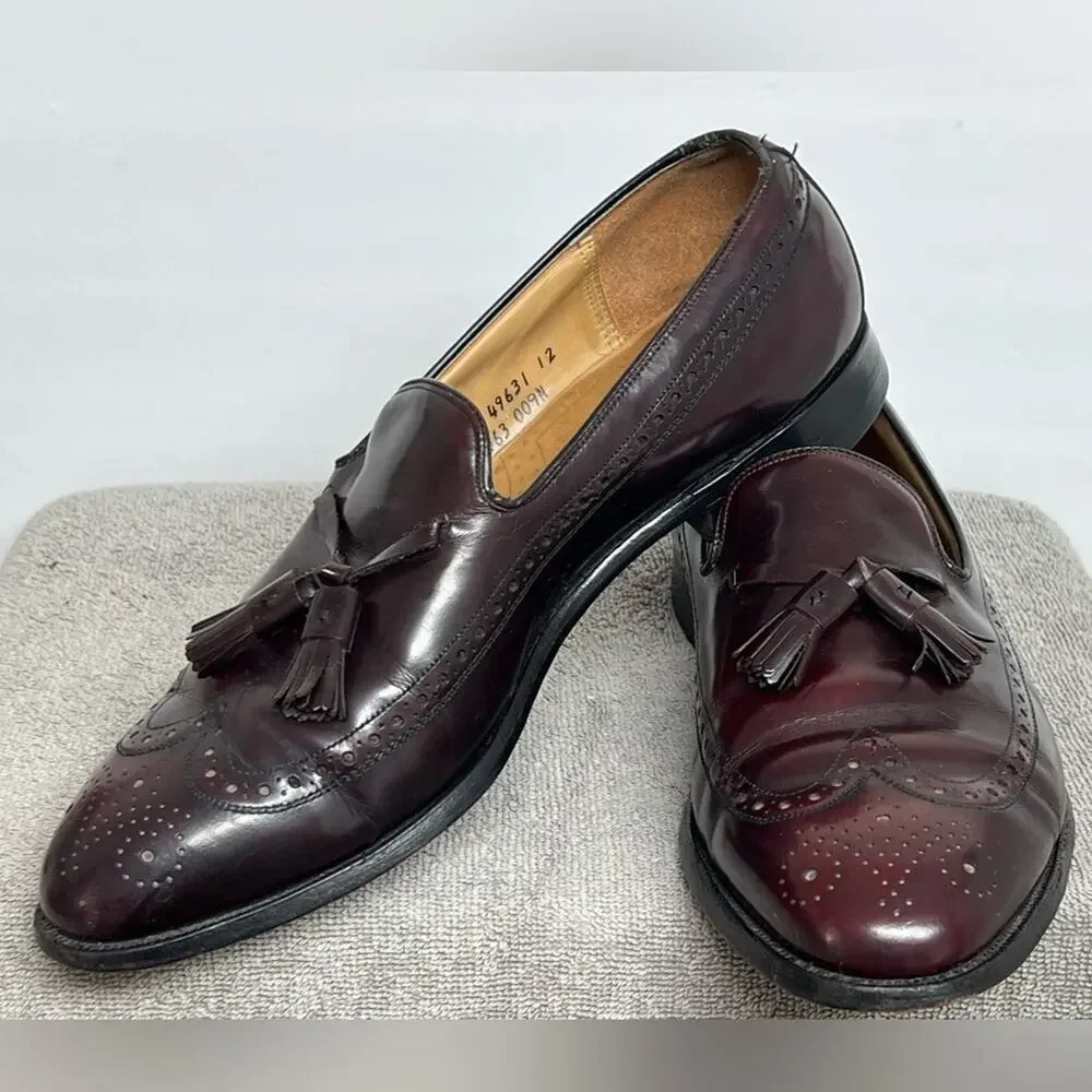 Johnston & Murphy Aristocraft Men’s Tassel Loafers – Size 11 | Burgundy Leather